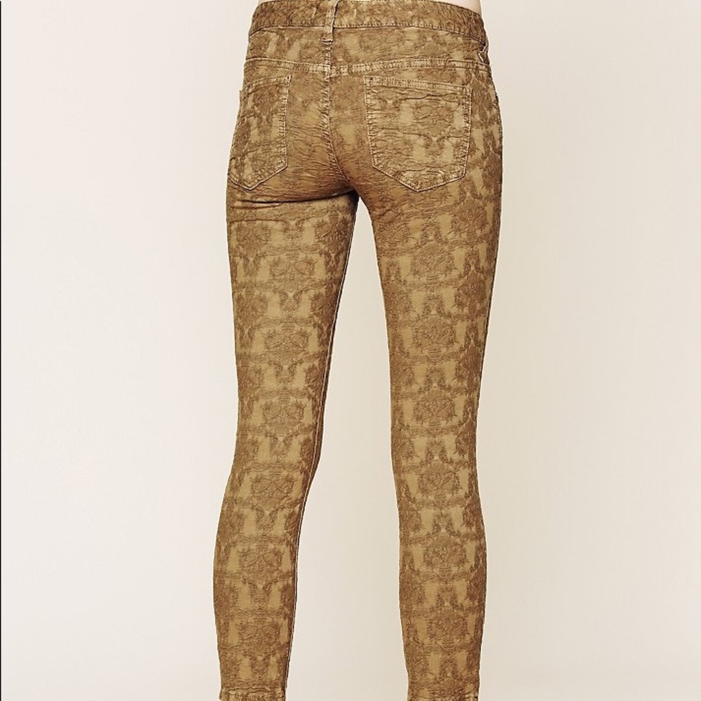 Textured Khaki/ Brown Free People Pants